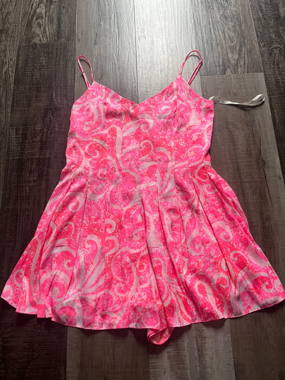 Lilly Pulitzer Pink Swirl Spaghetti-Strap Romper